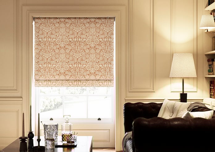 William Morris At Home Sunflower, Madder - Twist&Fit Roman Blind - Image 3